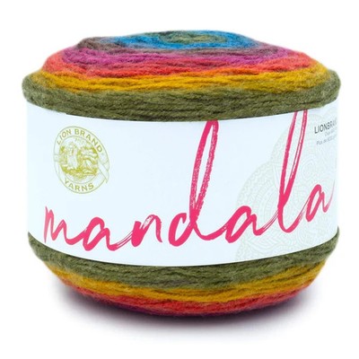 Lion Brand Yarn Mandala Yarn for Knitting, Crocheting-10.5 oz. Chimera color