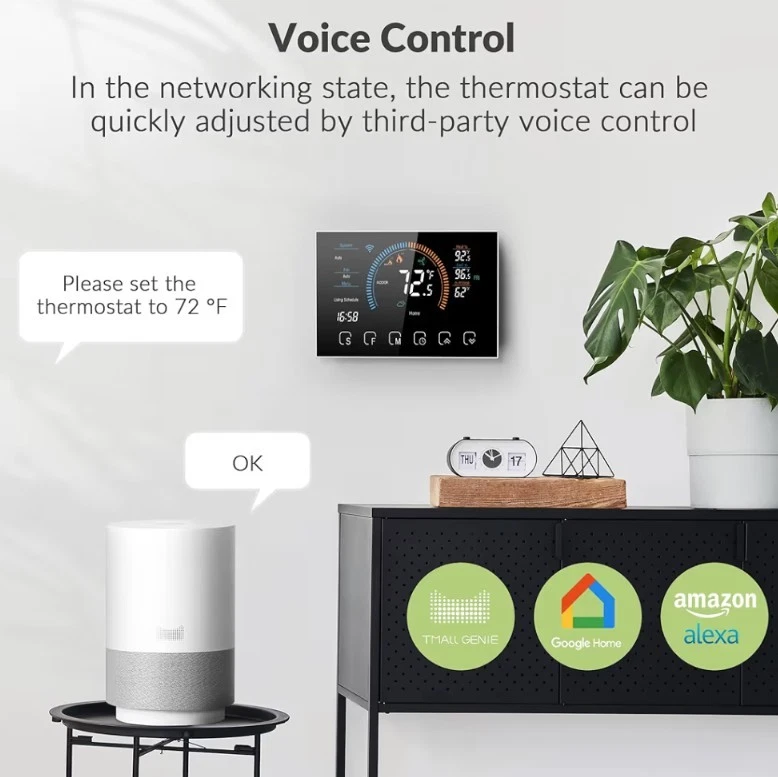 Smart Thermostat for Home, WiFi Programmable Digital Thermostat for Heat Pump - Image 3 of 4