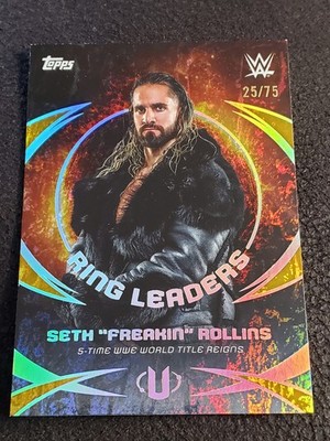 2025 Topps WWE Universe #RL-16 - Seth Rollins Ring Leaders Gold Stone /75