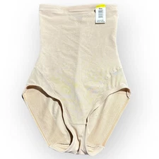 Miraclesuit Sheer Shaping Hi-Waist Brief Women's Medium Beige NWT