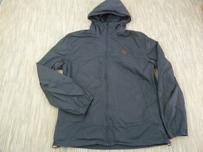 Pretty Green Jacket Men Large Full Zip Navy Blue 100% Cotton