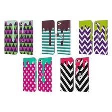 HEAD CASE DESIGNS PATTERN MELTDOWN LEATHER BOOK CASE FOR APPLE iPOD TOUCH MP3