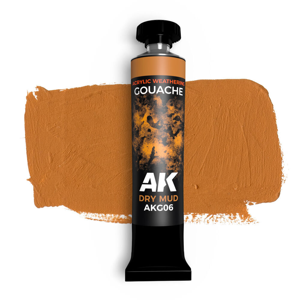 AK Interactive AKG06 - Dry Mud - AK Gouache 20 Ml - New