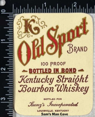 Old Sport Kentucky Straight Whiskey Label - KENTUCKY