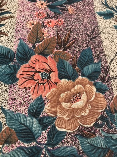Vintage Blumen Baumwollstoff Cranston Print Works The Cloth Company USA Material - Bild 4 von 8
