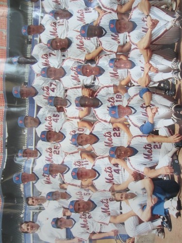 1990 NY New York Mets Team Poster Lincoln Mercury Promo Baseball Vintage Rare - Bild 3 von 9