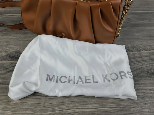 Michael Kors Clutch Small Convertible Hannah Handbag (Luggage Brown) - Picture 8 of 9
