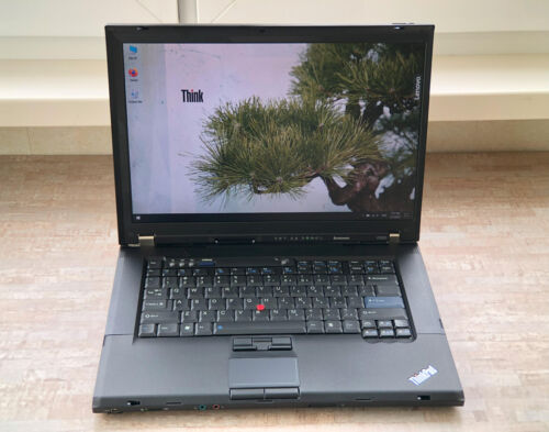 Dual Boot Lenovo ThinkpadT500 Laptop 8GB Windows 7 & XP, Office2010 NewBatWkGr8