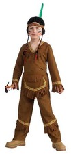 Brown NATIVE AMERICAN BOY costume non native Rubies MEDIUM