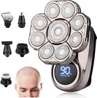 9D Head Shaver 6 in 1 Electric Bald Head Shaver Cordless IPX7 Waterproof Razor