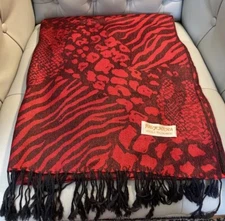 Pashmina 70% Cashmere 30% Silk Wrap Scarf Leopard Print Square Shawl 71inch Long