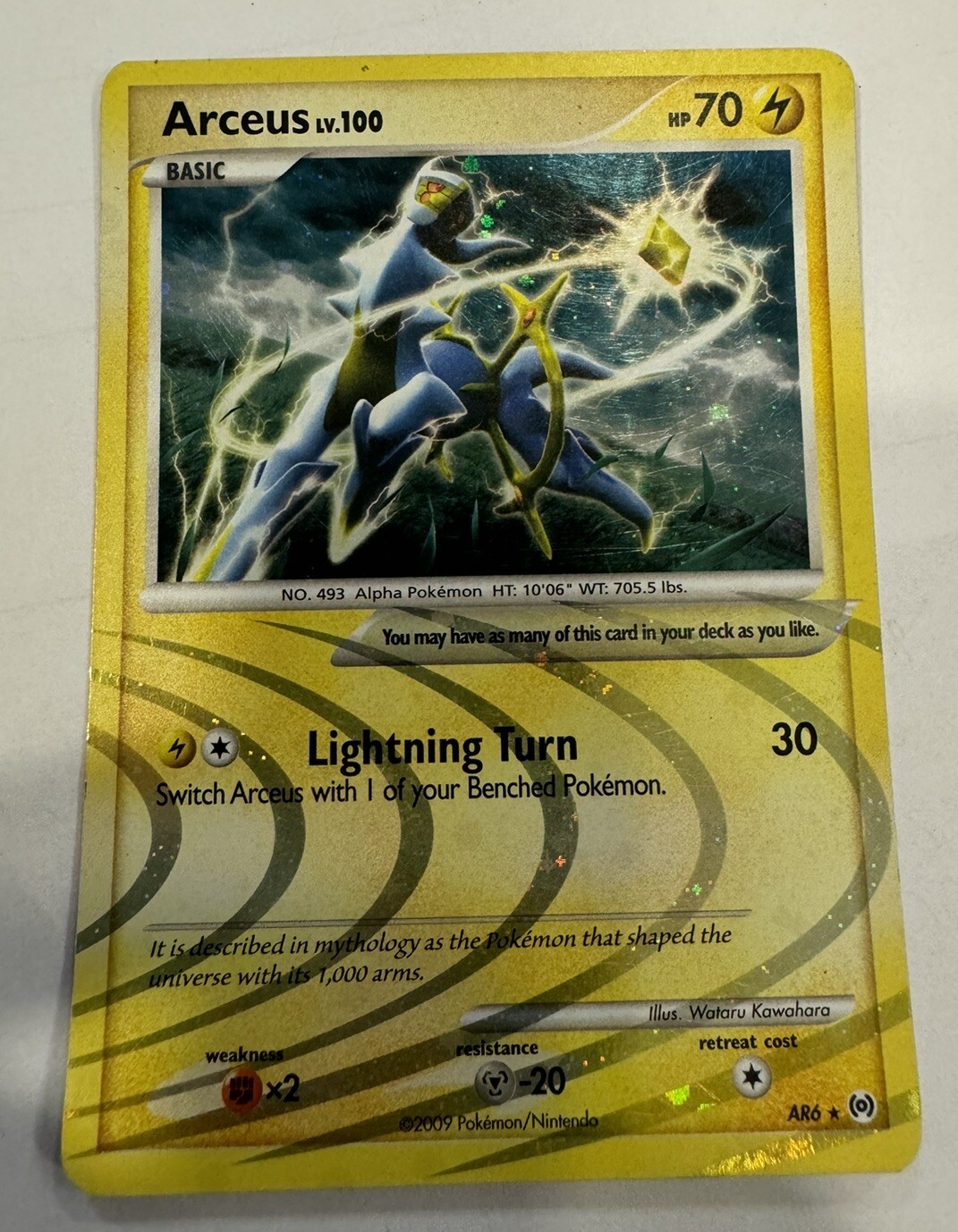 Pokemon TCG Card Arceus AR6 Platinum Arceus Holo Ultra Rare Near Mint NM