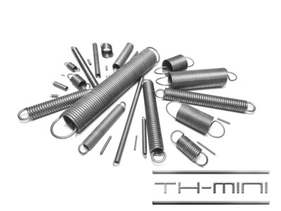 Zug-feder 2,5mm Draht Varianten Haken ÖseSpiral Edel-stahl rostfrei Metall