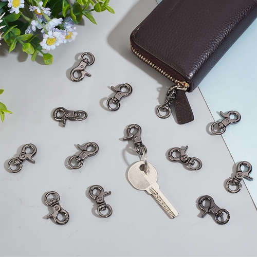 16Pcs 31X19Mm Swivel Clasps Lanyard Snap Hooks Swivel Snap Hooks Metal Keychain - Picture 5 of 6