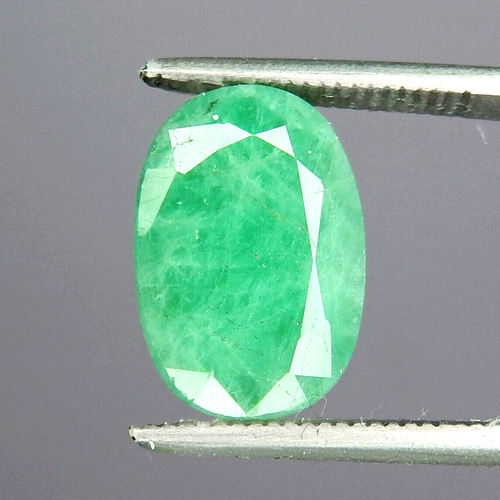 4ct Unheated Green Emerald Translucent Natural Earth Mined Faceted Oval Zambia - Picture 6 of 7