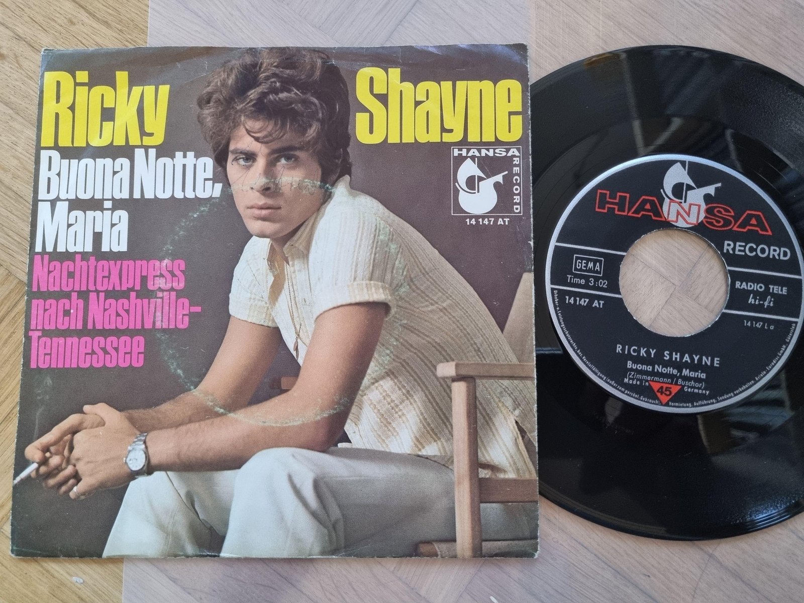 7"" Single Ricky Shayne - Buona notte, Maria Vinyl Germany