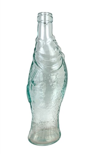 Vintage Italian Aqua Glass Fish Bottle Wine Decanter 10" Tall - Picture 6 of 9
