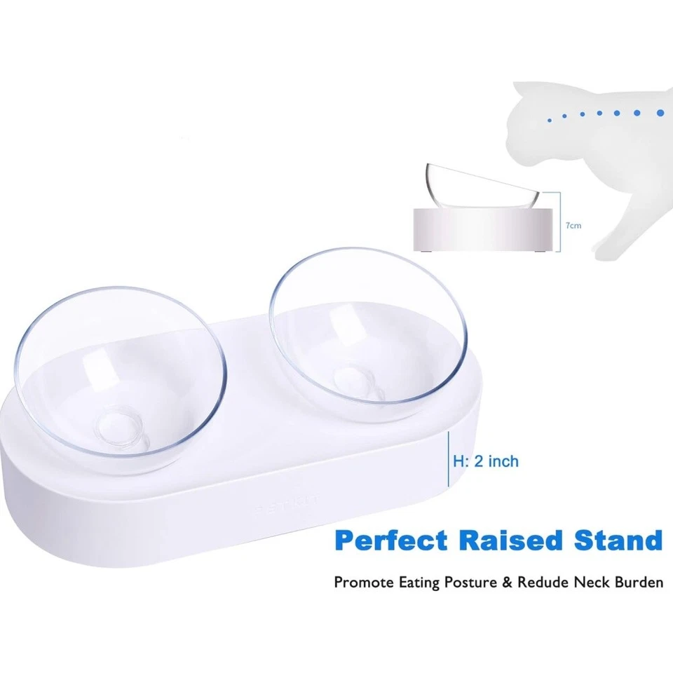 PETKIT Futterstation Antirutsch Katzennapf 15° Doppelnapf-Außenkarton Lagerstaub - Bild 3 von 4