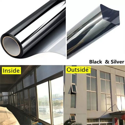 Sonnenschutzfolie Fensterfolie 90 x 200 cm Hitzeschutzfolie UV-Schutz Silber DE - Bild 4 von 9