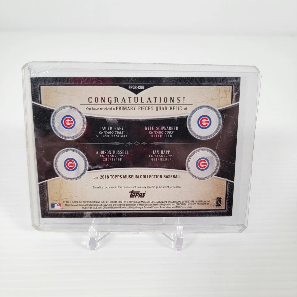 Topps Museo Cubs piezas primarias FPQR-CUB Museo Colección Javier Báez Tarjeta  Foto 3 de 4