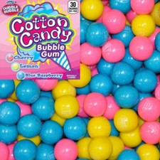Dubble Bubble 850 COTTON CANDY 1"nom GUMBALLS bulk vending assorted double party