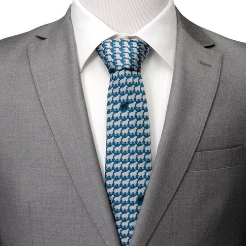 Black Sheep Blue Silk Men's Tie - Picture 2 of 5