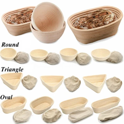 Gärkorb Brotbackkorb Brot backen Gärkörbchen oval, Kreis, Dreieck RATTAN - Bild 1 von 4