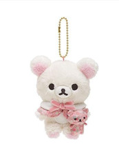 NEW San-X Korilakkuma Strawberry Flower Mascot Keychain 11cm Kawaii Anime