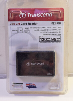 1 NEW TRANSCEND RDF8K USB 3.0 CARD READER NNB ***MAKE OFFER***