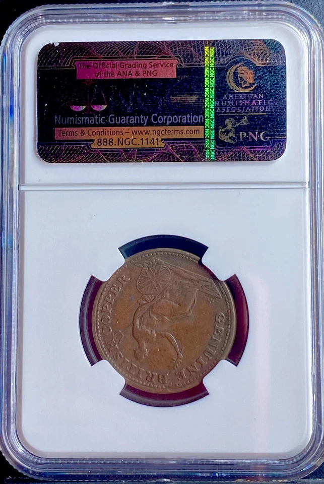 1815 Great Britain NGC Half Penny Withers 1418 Token VF25 - Image 2 of 4