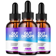 3 Pack - Gut Drops Max Strength Keto Formula Weight Management Supplement 60ML