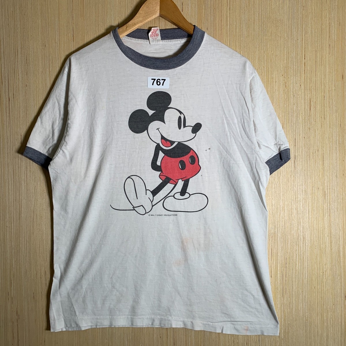 Vintage Mickey Mouse T-Shirt XL 美品 Vintage Mickey Mouse Shirt Adult Size Extra Large Grey Short