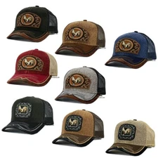 ROOSTER Hat Straw Cap Mesh Trucker Snapback MEXICO Western Style Baseball Cap
