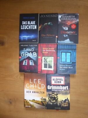 8 Bücher Buch Paket - Roman Thriller Krimi: Jo Nesbo, Helene Tursten,  Herrmann.