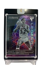 2020-21 Flux Titan Magic Johnson Black Scope Prizm LEGEND 8/8 Encased Lakers