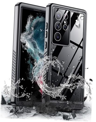 Hualele Designed for Samsung Galaxy S22 Ultra Case, Waterproof Built-in Screen