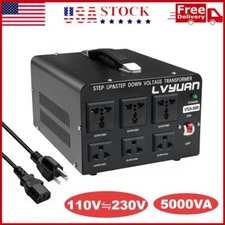 5000W Peak Step Up &Down Voltage Converter Transformer 110V to 220V 220V to 110V