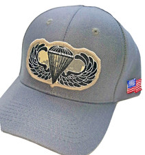 U.S. ARMY PARATROOPER / AIRBORNE WINGS Digi on Dark Gray Military Ball Cap