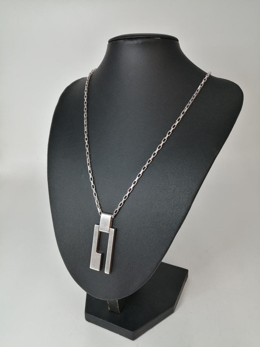 GUCCI グッチ Cut Out Plate Necklace ネックレス GUCCI Cut Out G Logo Sterling Silver925 Plate Pendant