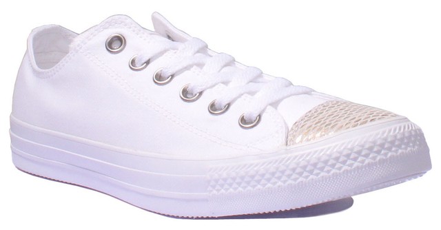 converse white and silver