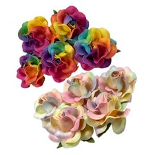 Unicorn Rainbow 2" 5cm Paper Flower Wedding Scrapbook DIY Gift Corsage Bouquet