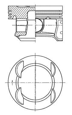 Piston for CHEVROLET OPEL VAUXHALL:ADAM,AMPERA,ASTRA J,CORSA D,CORSA E 623150