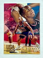 DERRICK COLEMAN 1994 FLEER FLAIR TEAM USA BASKETBALL CARD # 15 Free Ship.  GA
