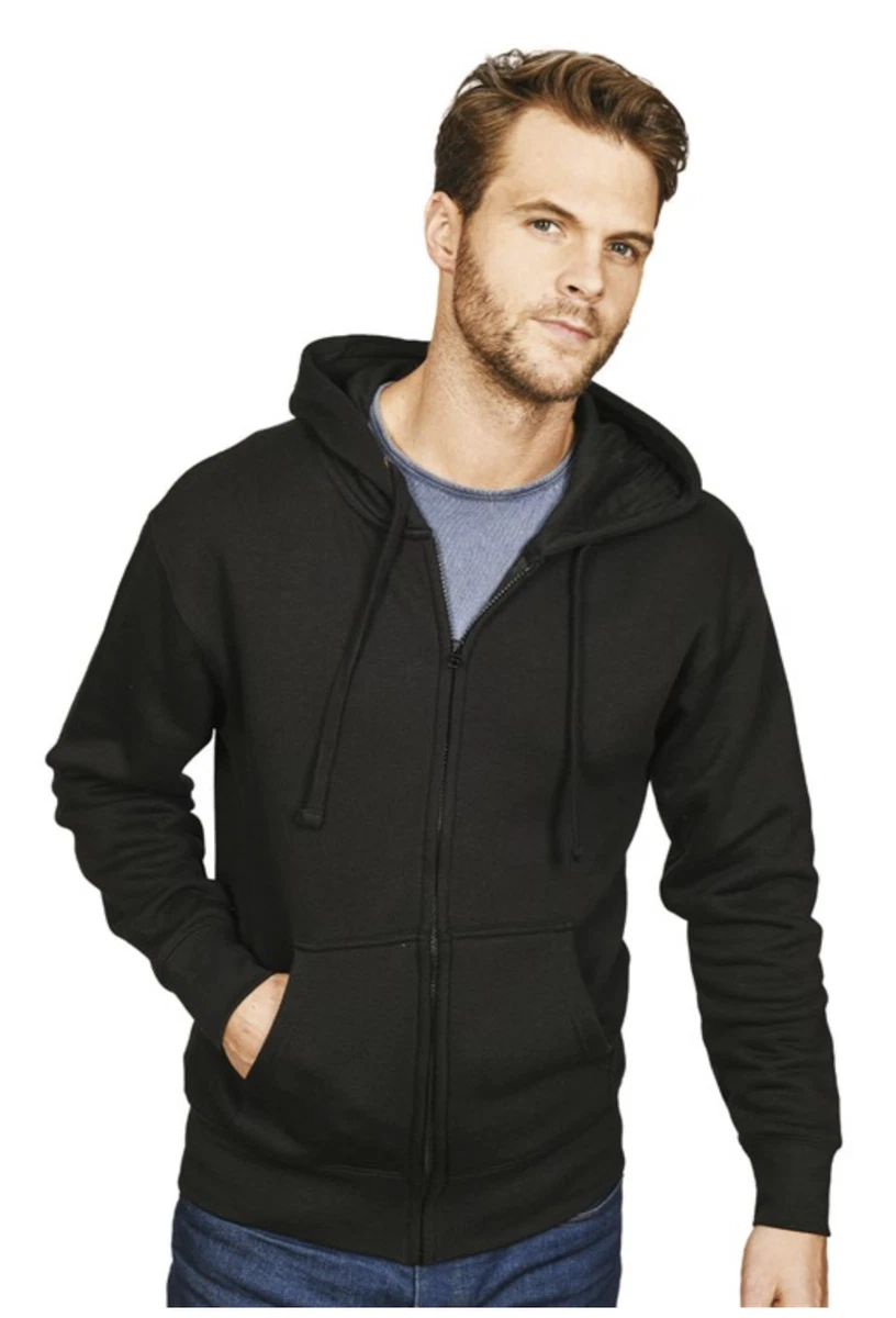 Mens CZ Zip Up HOODIE Hooded Sweatshirt JACKETS Top Plain Hoody Jumper Pulloverr