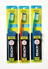 3 Reach Toothbrush Crystal Clean SOFT Bristles Toothbrushes - FREE SHIPPING