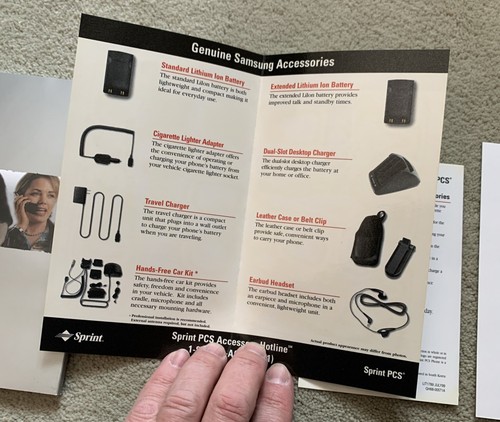 Vintage Samsung SCH-3500 User Guide, Accessory Guide, Quick Reference Guide MINT - Zdjęcie 7 z 9