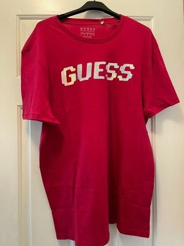 GUESS T-Shirt Cryptic Red sz. L Foil 
