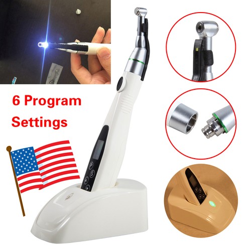 Motore Endo LED Wireless Dentale 16:1 Contra Angolo Endodontico Canale Radice USA - Foto 9 di 10