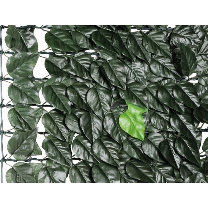 Siepe sintetica per terrazze e giardino a foglie mod. Ascot 1x3 mt Verde scuro