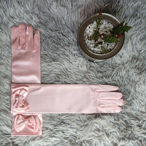 Stretch Satin Extra Long Gloves Wrist Elbow Opera Evening Party Fancy Costume - Picture 27 of 34
